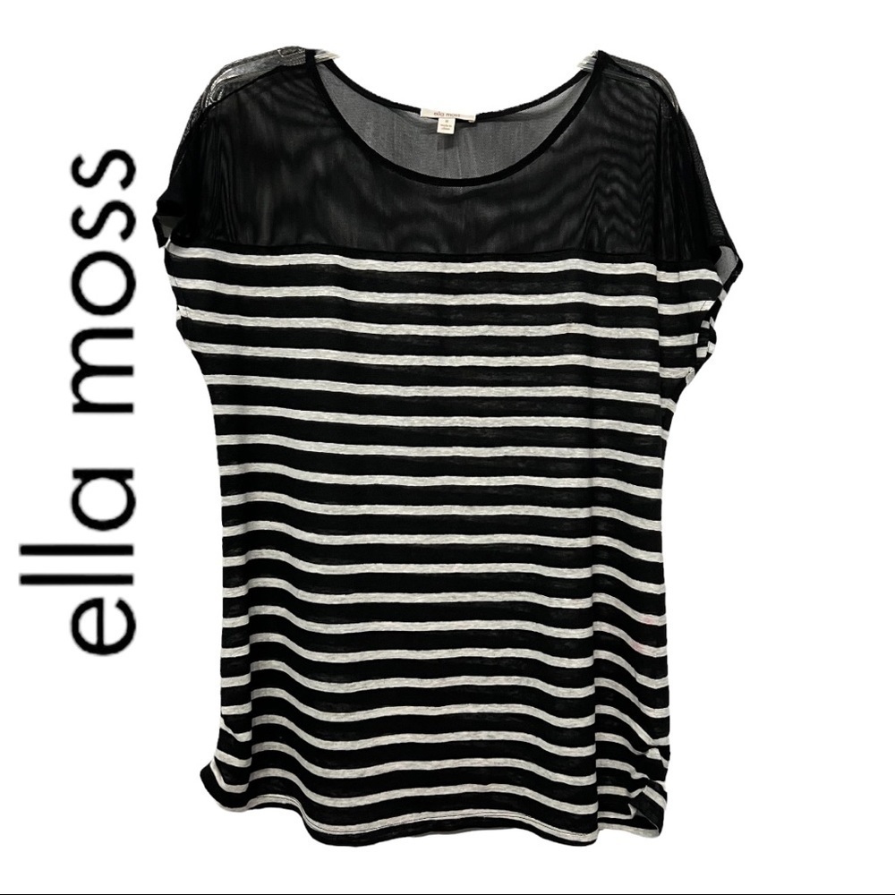 Ella Moss  (EUC) Top 100% Linen with Mesh at the top Size M